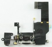 Шлейф для Apple iPhone 5C на разъем зарядки/разъем гарнитуры/микрофон (черный)