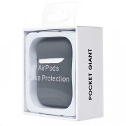Чехол Soft touch для кейса Apple AirPods (серый) — 3