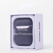 Чехол Soft touch для кейса Apple AirPods (серый) — 2