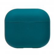 Чехол силиконовый тонкий для кейса Apple AirPods 3 (темно-зеленый) — 1
