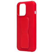 Чехол-накладка PC058 для Apple iPhone 13 Pro с подставкой и магнитом (красная) — 3