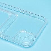 Чехол-накладка SC276 с картхолдером для Apple iPhone 14 Plus (прозрачная) — 2