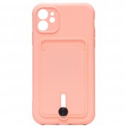 Чехол-накладка SC304 с картхолдером для Apple iPhone 11 (светло-розовая) — 1