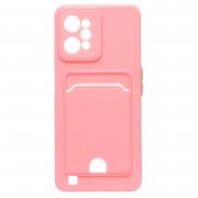 Чехол-накладка SC315 с картхолдером для Realme C31 (розовая) — 1