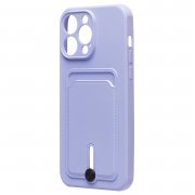 Чехол-накладка SC304 с картхолдером для Apple iPhone 14 Pro Max (светло-лиловая) — 3