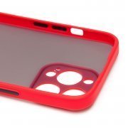 Чехол-накладка PC041 для Apple iPhone 14 Pro Max (черно-красная) — 2