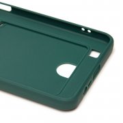 Чехол-накладка - SC315 с картхолдером для Realme C31 (темно-зеленая) — 3