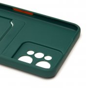 Чехол-накладка - SC315 с картхолдером для Realme C31 (темно-зеленая) — 2