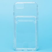 Чехол-накладка - SC276 с картхолдером для Apple iPhone 8 (прозрачная) (210434) — 1
