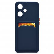 Чехол-накладка - SC337 с картхолдером для OPPO A59 5G (2023) (темно-синяя) (228836) — 1