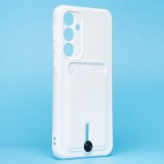 Чехол-накладка с картхолдером для Samsung Galaxy A35 (A356E) (белая) — 3