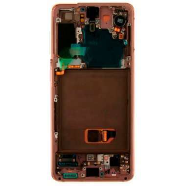 Дисплейный модуль с тачскрином для Samsung Galaxy S21 (G991B) (розовый) &mdash; 2
