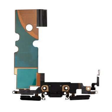 Шлейф для Apple iPhone 8 на разъем зарядки/микрофон (черный) Премиум — 2