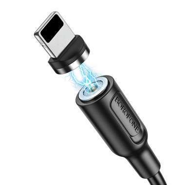 Кабель Borofone BX41 магнитный для Apple (USB - Lightning) черный — 5