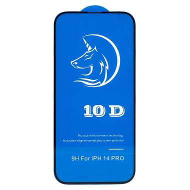 Защитное стекло для Apple iPhone 14 Pro (полное покрытие) (черное) &mdash; 1