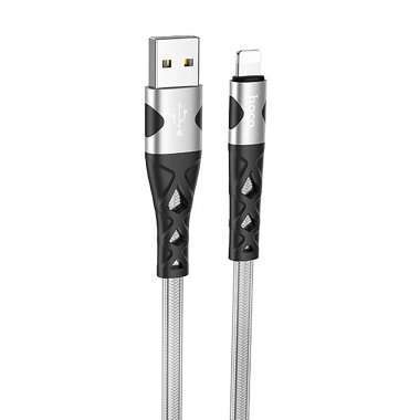 Кабель для Apple Hoco U105 (USB - lightning) (серый) — 1