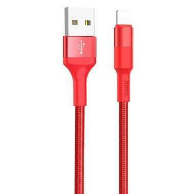 Кабель Hoco X26 (USB - lightning) 100см (красный) — 1