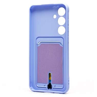 Чехол-накладка с картхолдером для Samsung Galaxy S24 FE (S721B) (светло-лиловая) — 2