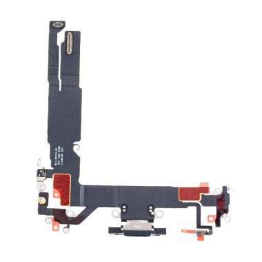 Шлейф для Apple iPhone 16 на системный разъем/микрофон (черный) Премиум — 2