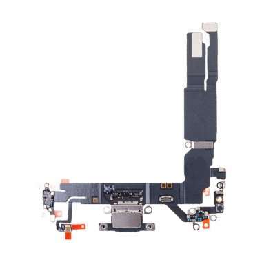 Шлейф для Apple iPhone 16 на системный разъем/микрофон (черный) Премиум — 1